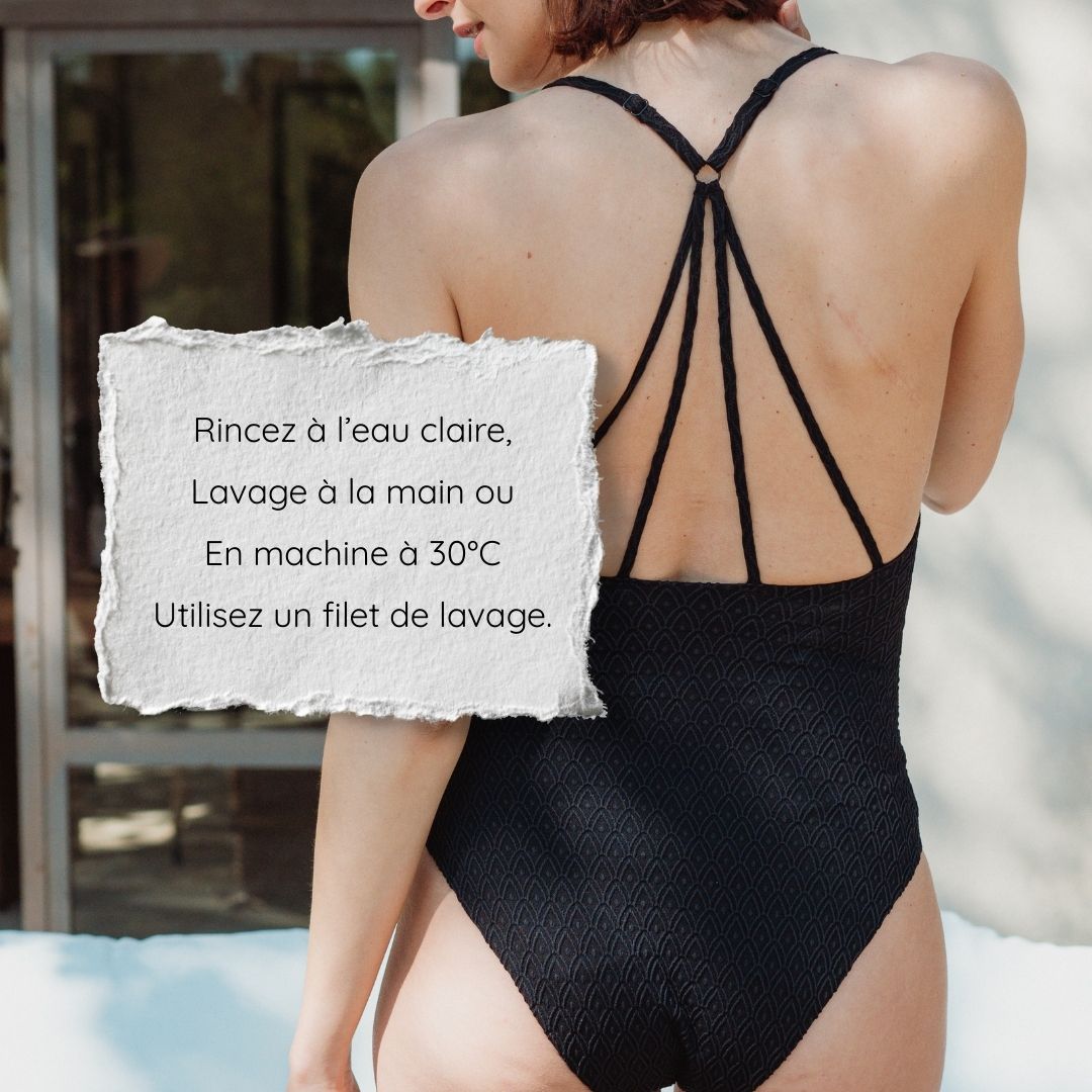 Maillot menstruel noir 1 pièce Ondine-Bain-Elia Lingerie
